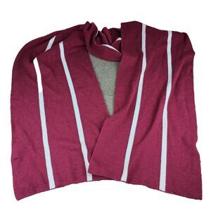 Hillflint Scarf Men's Merino Wool Maroon/White Very Soft